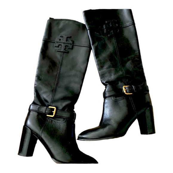 Tory Burch Shoes - Tory Burch Knee High Blair Boots With Logo! Black Size 8